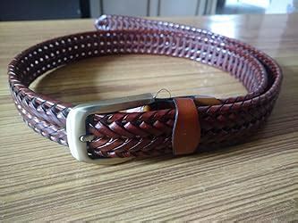 Buy VOGARD Mens Braided Genuine Leather Original Branded Belt | Woven ...