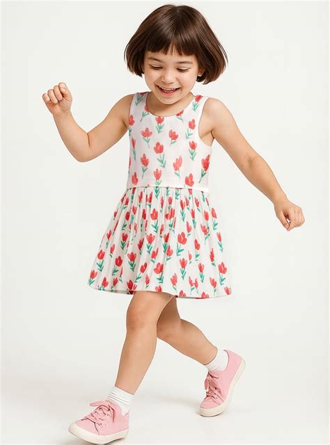 Buy Girls Floral Print Dress Online at just Rs. 599.0 - 1000015510386 ...
