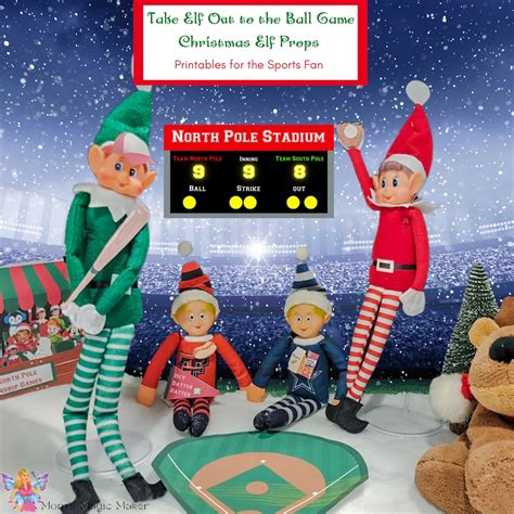 Christmas Elf Baseball Printable Pack – Elf Plays Baseball With Diamond ...
