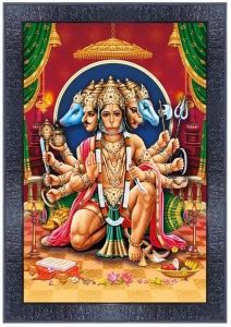 pnf Panch mukhi Hanuman -20762 Religious Frame Price in India - Buy pnf ...