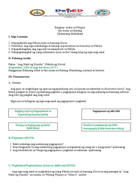 Image result for Lesson Plan for Cot Printable