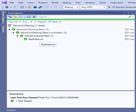 Unit Testing in .Net 的图像结果