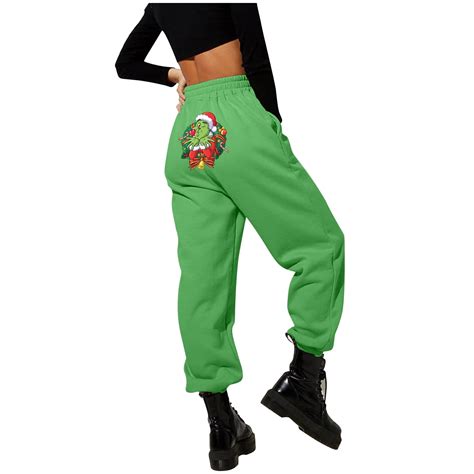 Women's Clothing Green Grinch Pants, Women's Fashion High Waist Hanes ...