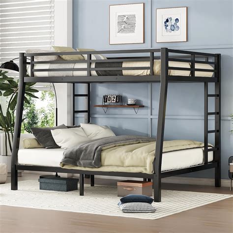 Amazon.com: Bellemave Bunk Bed Full XL Over Queen, Heavy Duty Metal ...