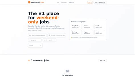 WeekendsJob.com - Find Weekend-Only Jobs & Side Gigs