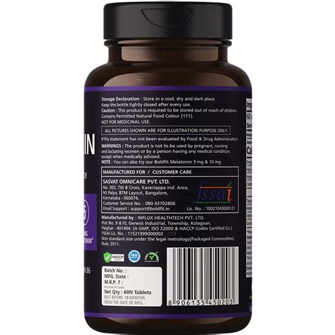 Buy BOLDFIT SLEEPING AID PILLS FOR DEEP SLEEP MELATONIN 5MG - 60 VEG ...