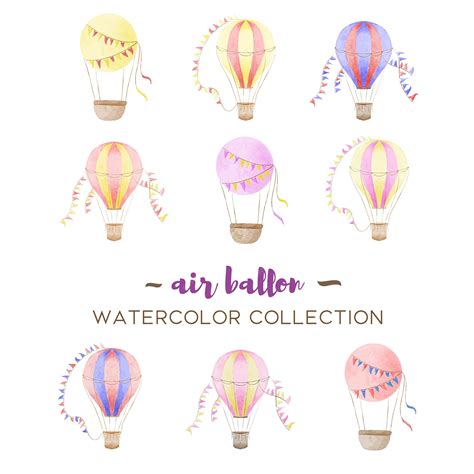 Premium Vector | Vector collection hot air balloon designs in various ...