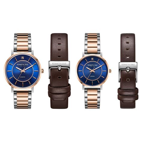 Buy Online Kenneth Cole Quartz Analog Blue Dial Stainless Steel Strap ...