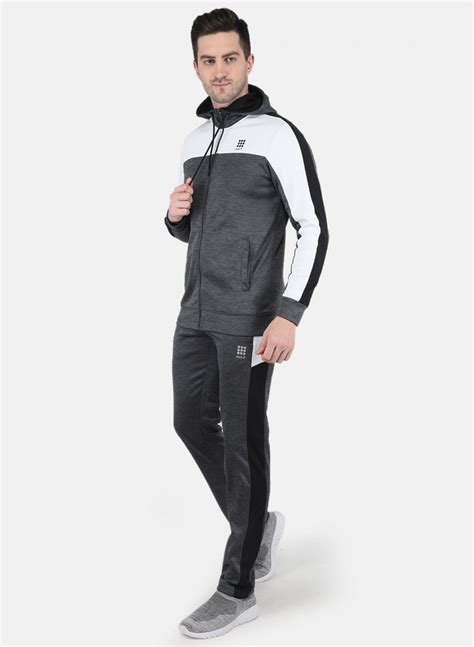 Buy Men Grey Self Design Tracksuit Online in India - Rock.it