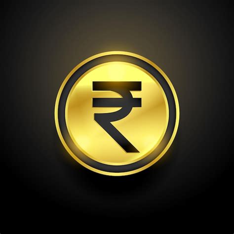 Monnaie indienne rupie dessin de fond de pièce d'or | Vecteur Gratuite
