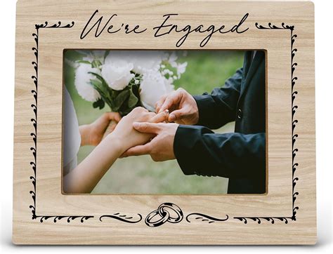 Amazon.com - FONDCANYON We've Engaged Engagement Picture Photo Frame ...