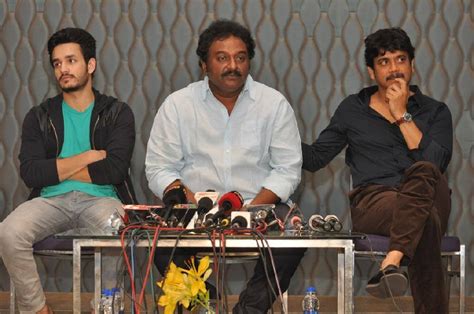 Nagarjuna, Akhil, Sayesha Saigal, Nithin at Akhil Movie Success Meet ...