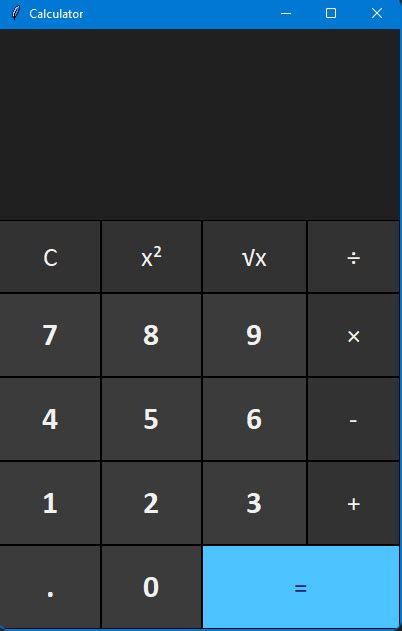 Python Tkinter Calculator 的图像结果