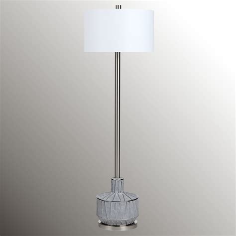 Cothran Metallic Silver Floor Lamp