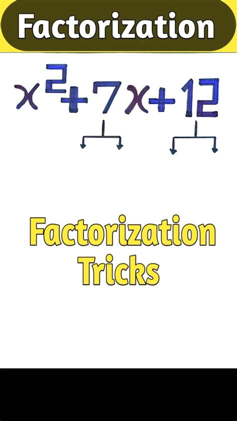 Image result for Factorization Math Tricks