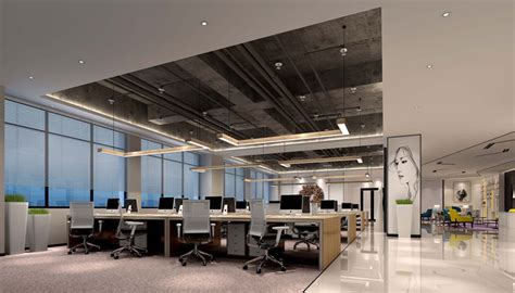 600平方电子商务办公室装修设计案例效果图_岚禾办公空间设计