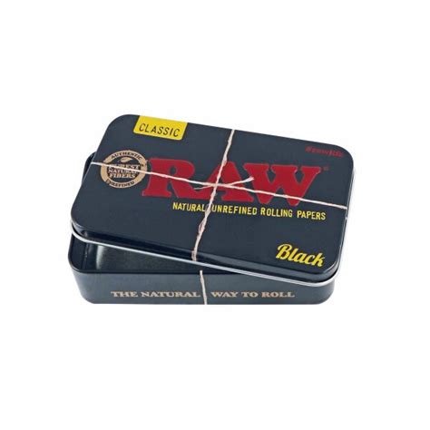 RAW Metal Tin Box Black, 2,79