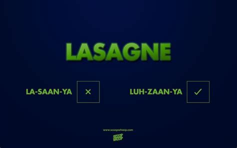 lasagne pronunciation