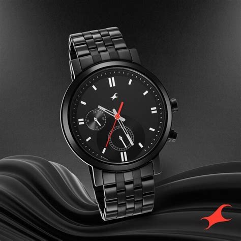 Buy Online Fastrack Tick Tock Quartz Multifunction Black Dial Metal ...