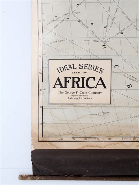 Vintage Pull Down Map of Africa, 1939 George F Cram - Etsy