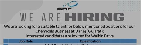 SRF Dahej Walk in interview for Mechanical Electrical Instrumentation ...