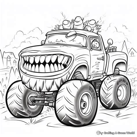 Monster Truck Coloring Pages - Free & Printable!