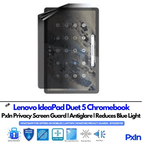 Privacy Screen Guard (Anti-Blue & Anti-Glare) for Lenovo IdeaPad Duet 5 ...