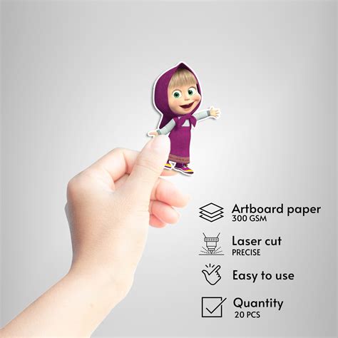 Masha and the Bear Theme Cutouts – Ezyprints Studio