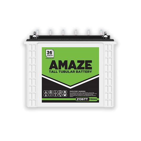 AMAZE 2136TT 150 Ah, Recyclable Tall Tubular Inverter Battery for Home ...