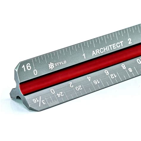 Stylo Architect Scale Ruler - Regla de dibujo triangular grabada con ...