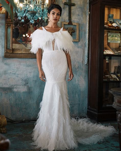Feather Wedding Dress