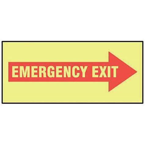 Accuform Exit Sign, Emergency Exit, 3-1/2"X10 MLEX526GF | Zoro