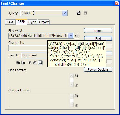 Grep InDesign 的图像结果