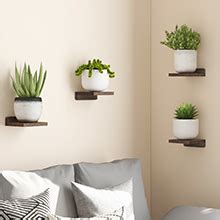 Craftsline Small Floating Shelves, 5X5 Inches Wall Shelf Set of 4 ...