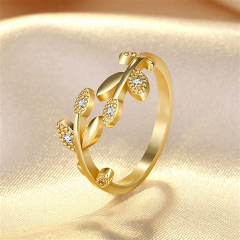 Buy Gold Plated American Diamond Studded Leaf Inspired Contemporary ...