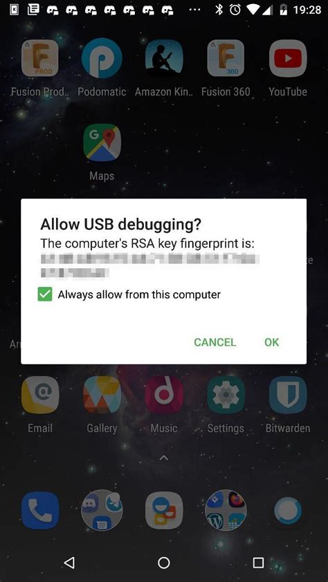 Image result for Allow USB Debugging Prompt