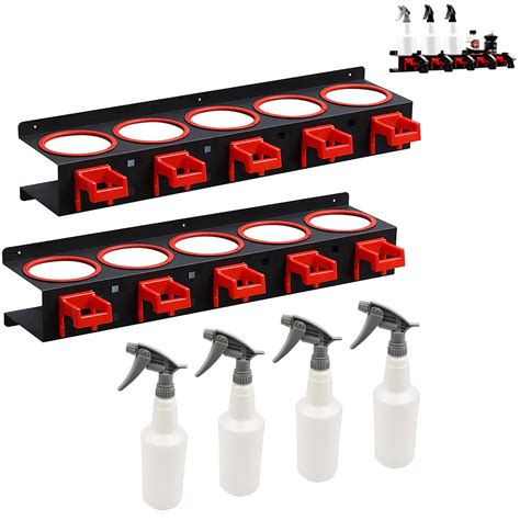 Snapklik.com : HYEIOL Spray Bottle Holder,2 Pack Spray Bottle Storage Rack