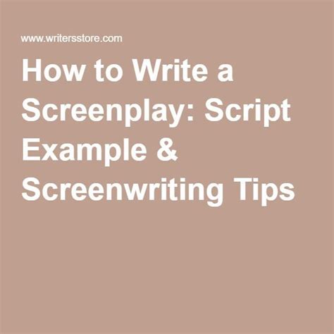 Image result for Screenwriting Example
