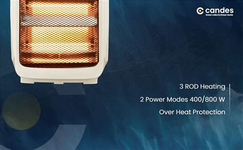 Candes 800 watts New Infra Halogen Room Heater (Ivory) 2 Rod : Amazon ...