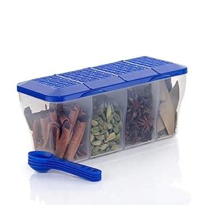 Buy Rudra 4 in 1 Transparent Plastic Lock Food Storage Airtight ...