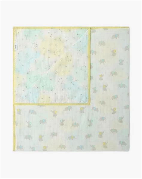Mila Baby Starry Elly Muslin Blanket Multi - Grey