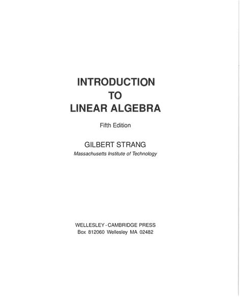 Gilbert Strang Linear Algebra PDF 的图像结果