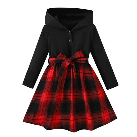 Ashirexll Girls Long Sleeve Dress, Dresses for Girls, 3-10Y Kids Long ...