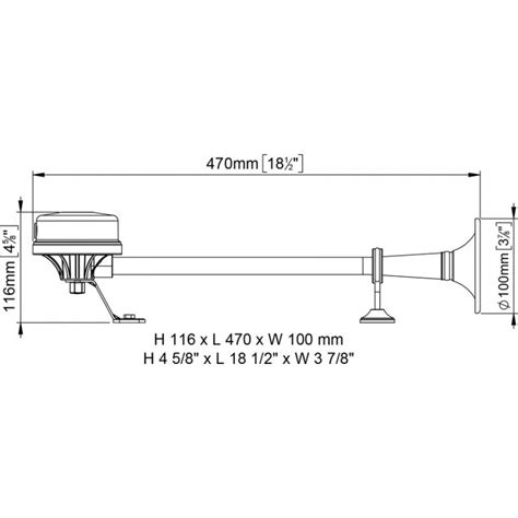 EM1 Tromba inox lunga 12V