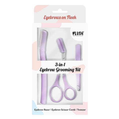 Plush 3-in-1 Professional Eyebrow Grooming Kit | Eyebrow Razor ...