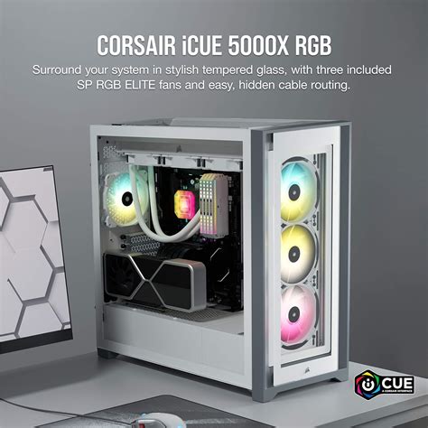 Buy Shop Corsair ICUE 5000X RGB Mid Tower Cabinet (White) at Low Price ...
