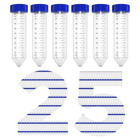 Membrane Solutions 50mL Conical Centrifuge Tubes, 100 Pack - Sterile ...
