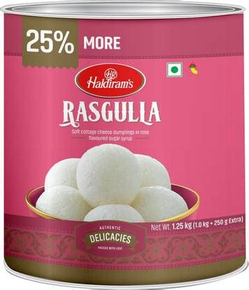 Haldiram's RASGULLA 1.25 Kg TIN PACK 1 PCS Tin Price in India - Buy ...