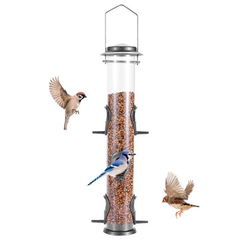 Snapklik.com : MIXXIDEA Metal Tube Bird Feeders For Outdoors Hanging ...