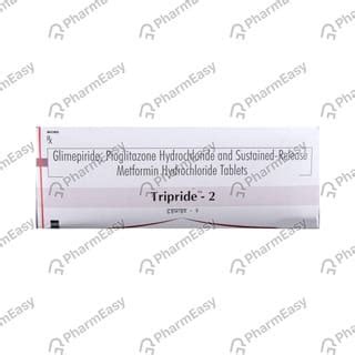 Tripride 2mg Strip Of 10 Tablets: Uses, Side Effects, Price & Dosage ...